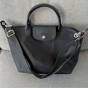 Longchamp Le Pliage Neo Tote in Black Medium